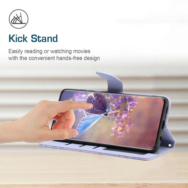 BUTTERFLY Knižkové puzdro pre Motorola Moto G14 - fialové