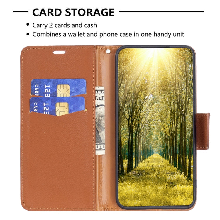 LAMBSKIN Knižkové puzdro pre Motorola Moto G14 - hnedé