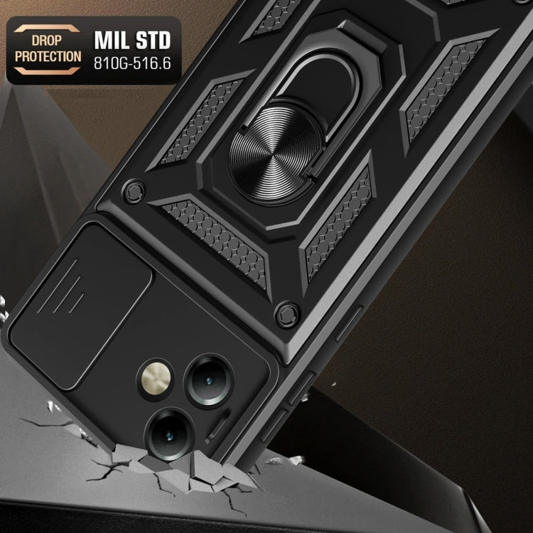 SLIDING ARMOR Tvrdený kryt pre Motorola Moto G14 - modrý