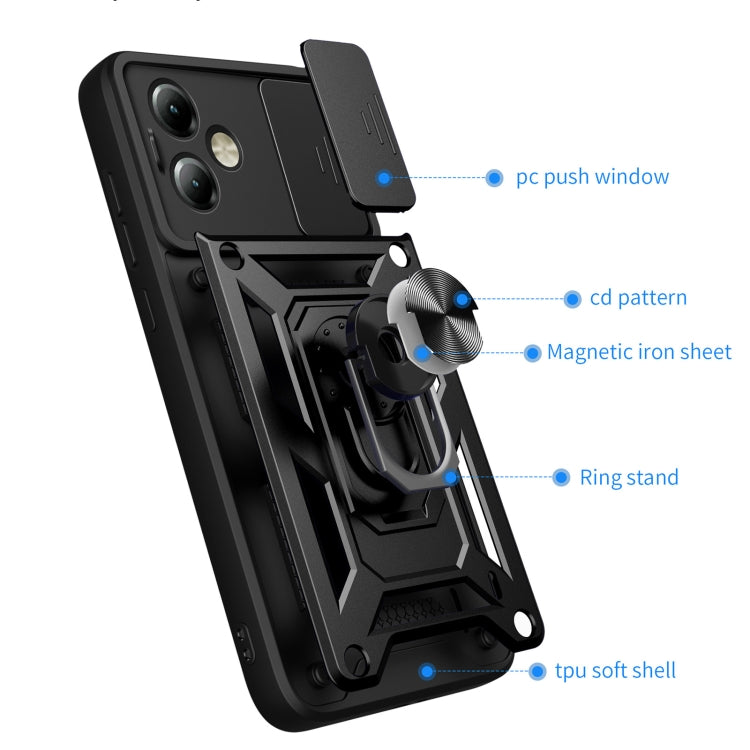 SLIDING ARMOR Tvrdený kryt pre Motorola Moto G14 - zlatý