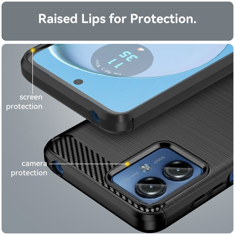 CARBON Zadný obal pre Motorola Moto G14 - čierny