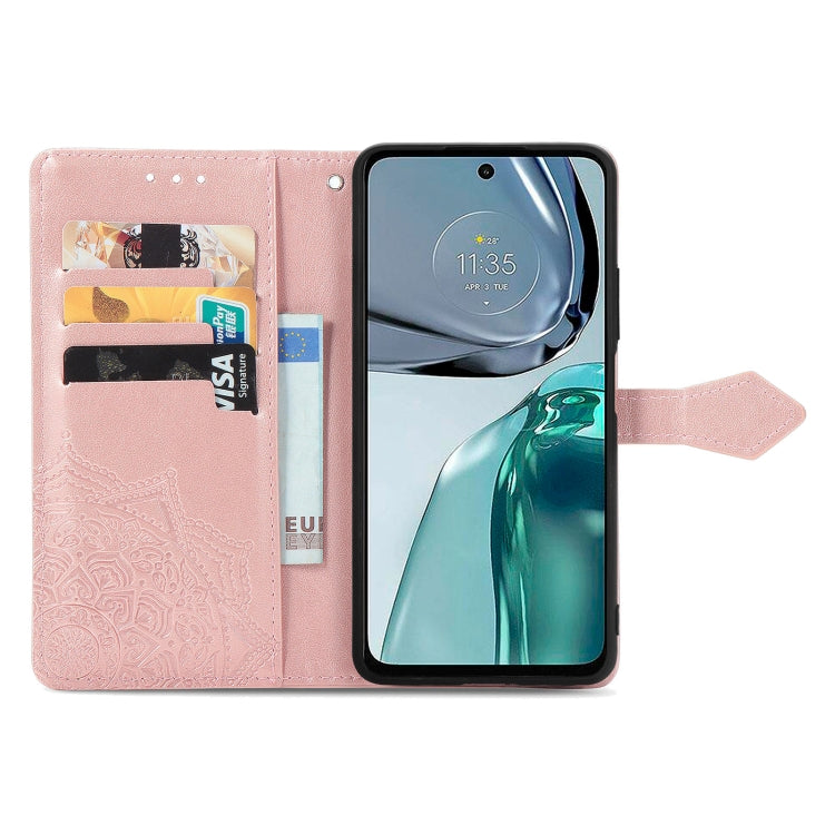 MANDALA Knižkové puzdro pre Motorola Moto G42 - ružové
