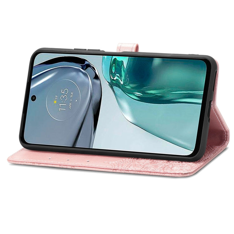 MANDALA Knižkové puzdro pre Motorola Moto G42 - ružové