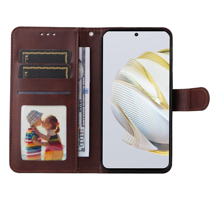 CALF Knižkové puzdro pre Huawei nova 10 SE - tmavo hnedé