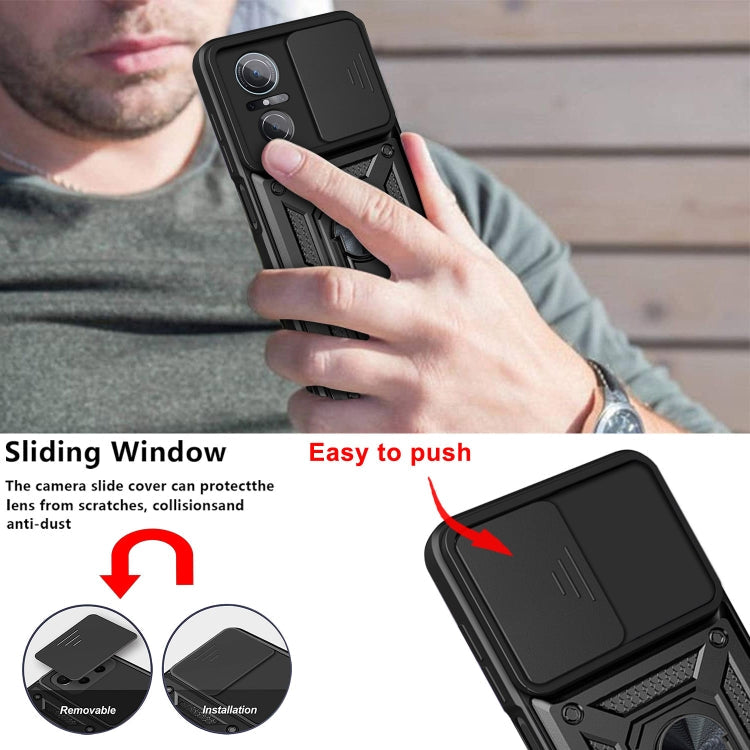 SLIDING ARMOR Tvrdený kryt pre Huawei Nova 9 SE - zlatý