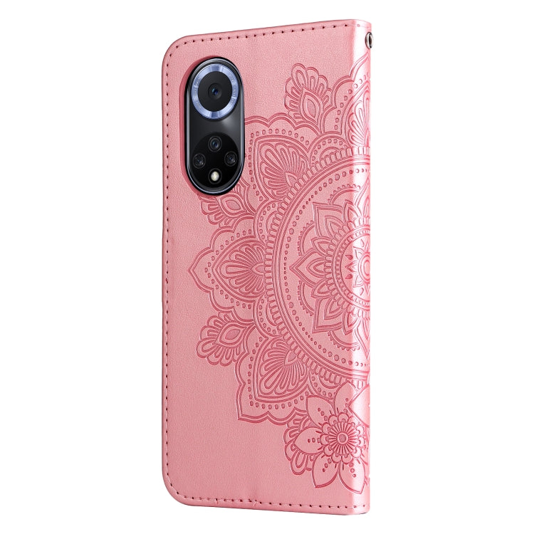 FLOWER Knižkové puzdro pre Huawei Nova 9 - ružové