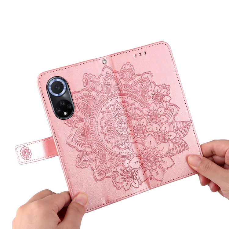 FLOWER Knižkové puzdro pre Huawei Nova 9 - ružové