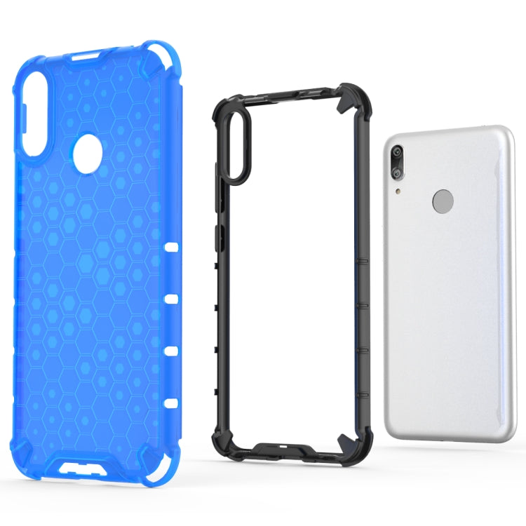 HONEYCOMB Tvrdený kryt pre Huawei Y7 2019 / Y7 Prime 2019 - modrý