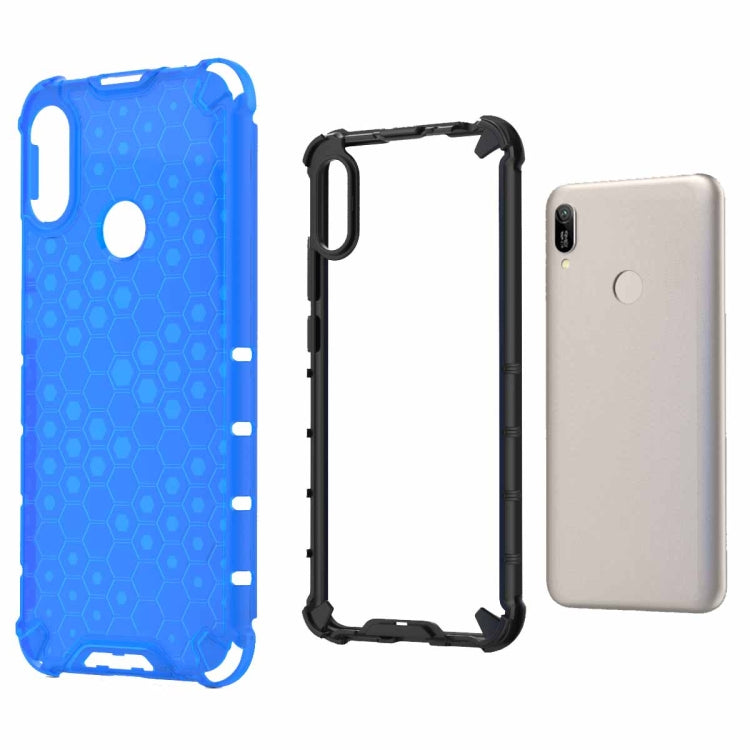 HONEYCOMB Tvrdený kryt pre Huawei Y6 2019 / Y6S 2019 - čierny