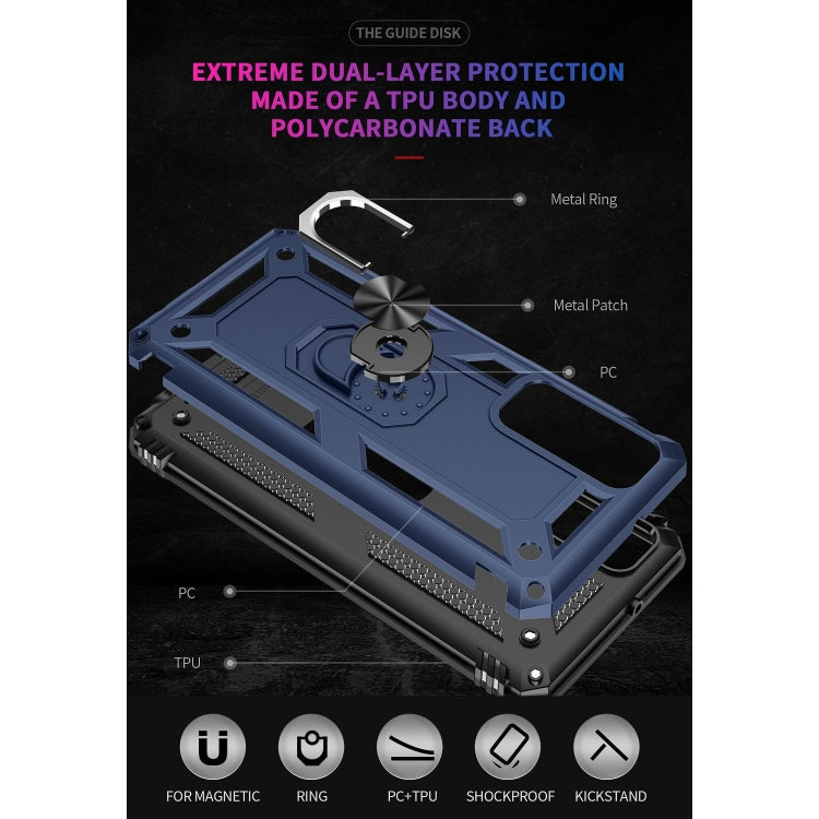 RING ARMOR Tvrdený kryt pre Huawei P Smart 2021 - modrý