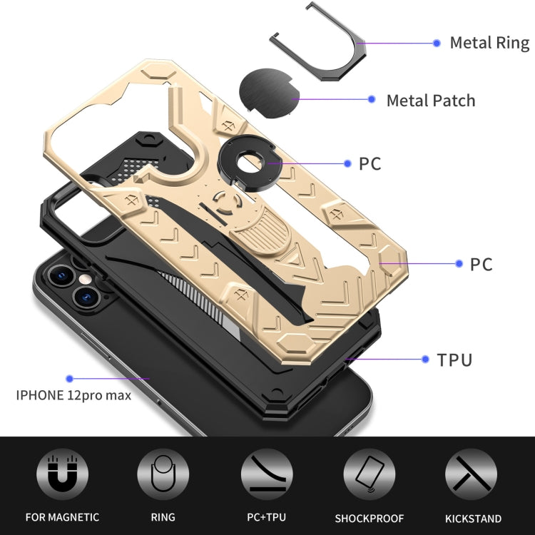 HOLDER ARMOR Tvrdený kryt pre Apple iPhone 12 Pro Max - zlatý