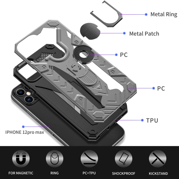 HOLDER ARMOR Tvrdený kryt pre Apple iPhone 12 Pro Max - sivý