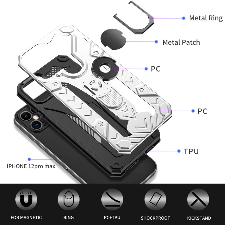 HOLDER ARMOR Tvrdený kryt pre Apple iPhone 12 / iPhone 12 Pro - silver