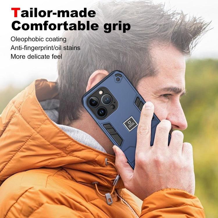 HOLDER ARMOR Tvrdený kryt pre Apple iPhone 13 Pro - modrý