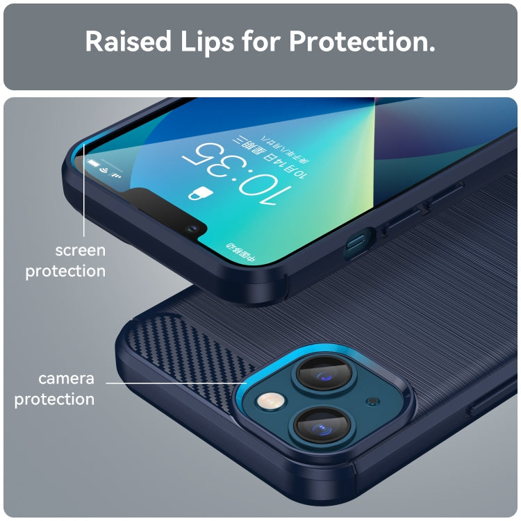 CARBON Zadný obal pre Apple iPhone 14 Plus - modrý