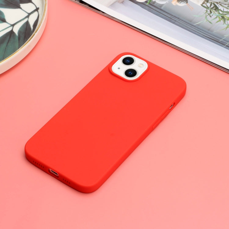 MATT Silikónový obal pre Apple iPhone 14 Plus - červený
