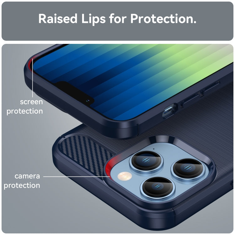 CARBON Zadný obal pre Apple iPhone 14 Pro - modrý