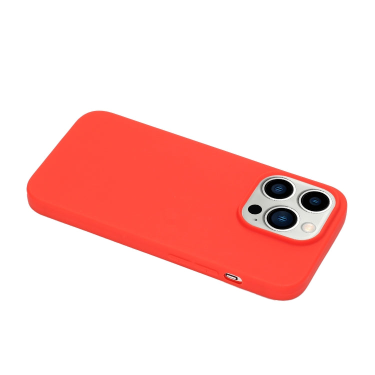 MATT Silikónový obal pre Apple iPhone 14 Pro - červený