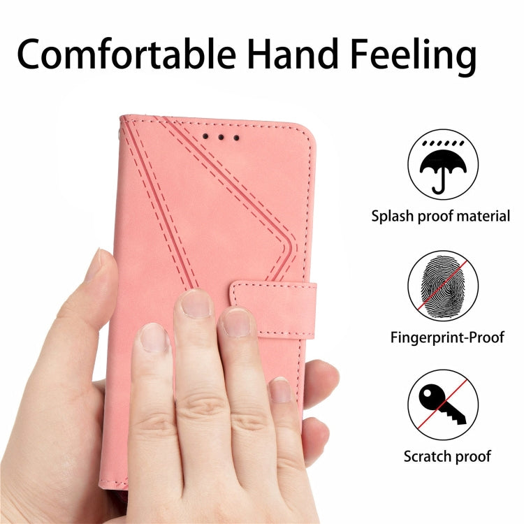 STITCHING Knižkové puzdro pre Apple iPhone 14 Pro Max - ružové