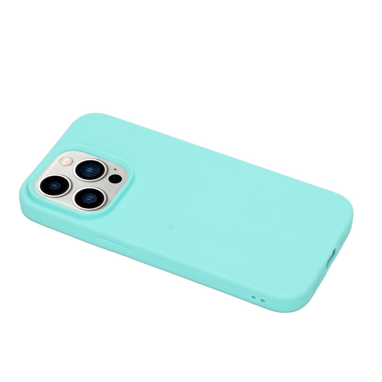 MATT Silikónový obal pre Apple iPhone 14 Pro Max - mentolový