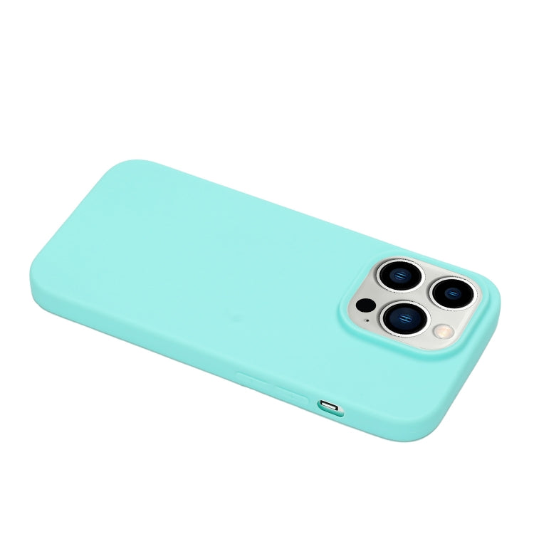 MATT Silikónový obal pre Apple iPhone 14 Pro Max - mentolový