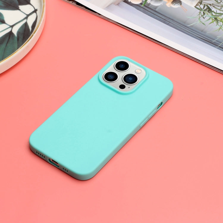 MATT Silikónový obal pre Apple iPhone 14 Pro Max - mentolový