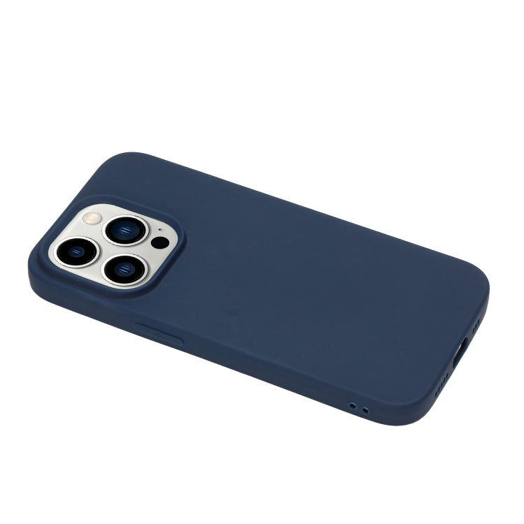 MATT Silikónový obal pre Apple iPhone 14 Pro Max - modrý