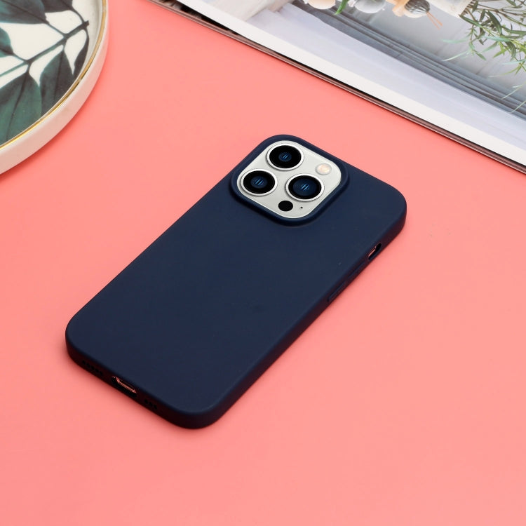 MATT Silikónový obal pre Apple iPhone 14 Pro Max - modrý