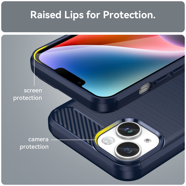 CARBON Zadný obal pre Apple iPhone 15 Plus - modrý