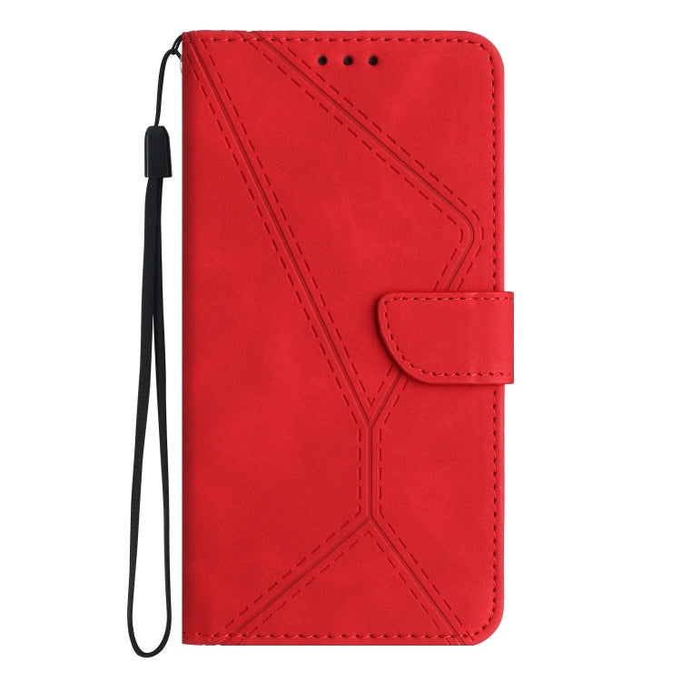 STITCHING Knižkové puzdro pre Apple iPhone 15 Pro Max - červené