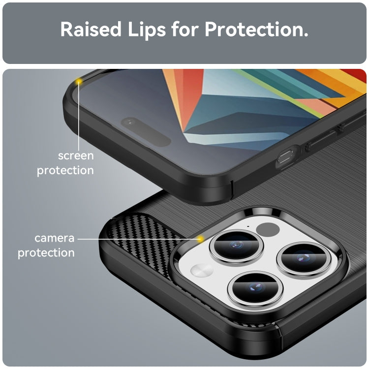CARBON Zadný obal pre Apple iPhone 15 Pro - čierny