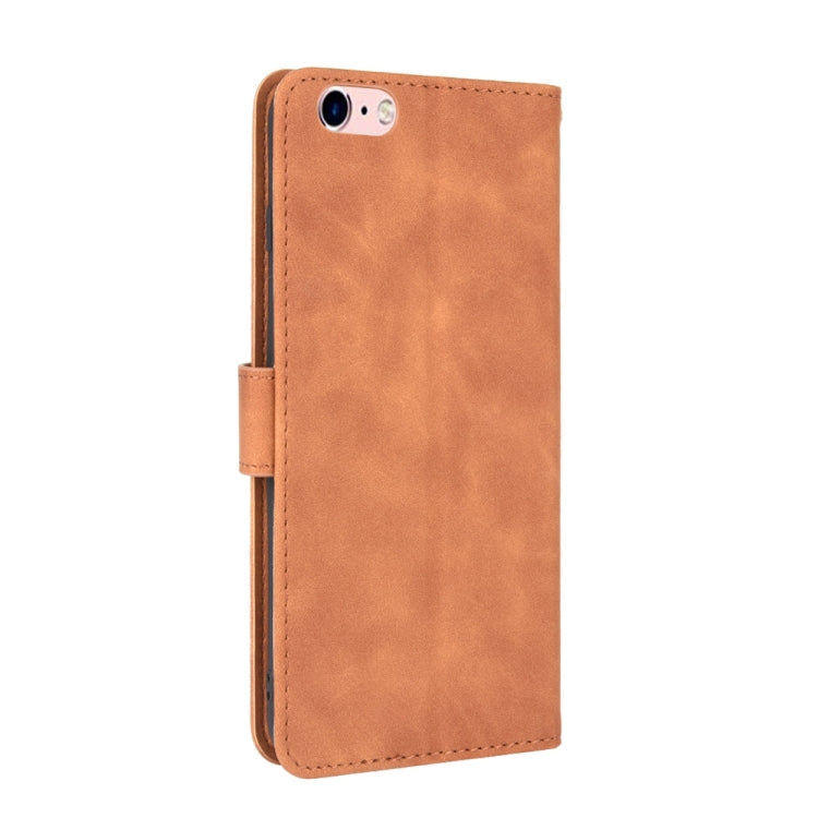 SOLID Knižkové puzdro pre Apple iPhone 6 Plus / 6s Plus - hnedé