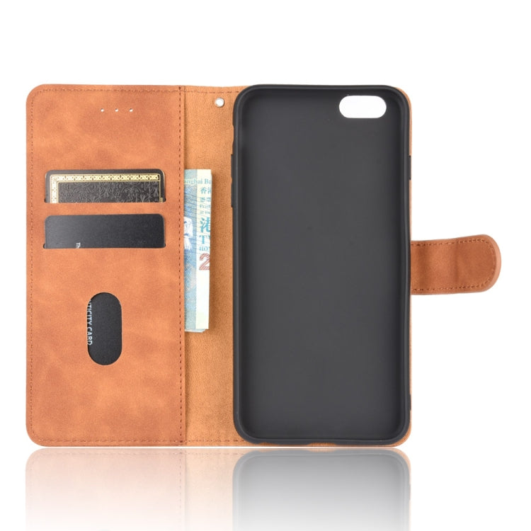 SOLID Knižkové puzdro pre Apple iPhone 6 Plus / 6s Plus - hnedé