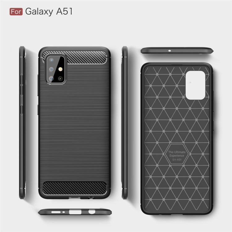 CARBON zadný obal pre Samsung Galaxy A51 - červený