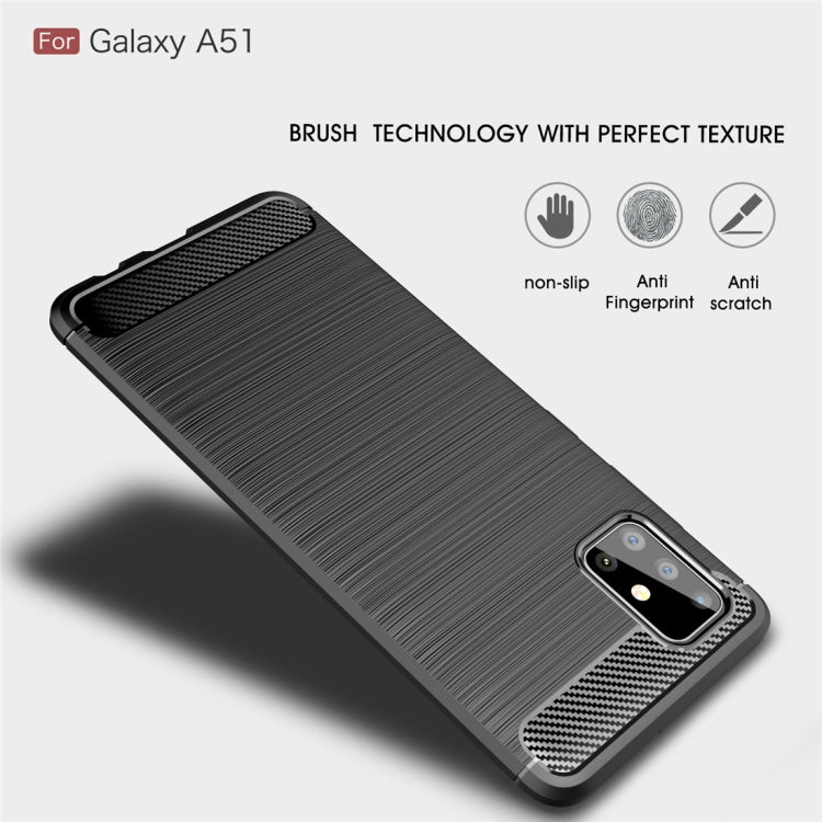 CARBON zadný obal pre Samsung Galaxy A51 - červený