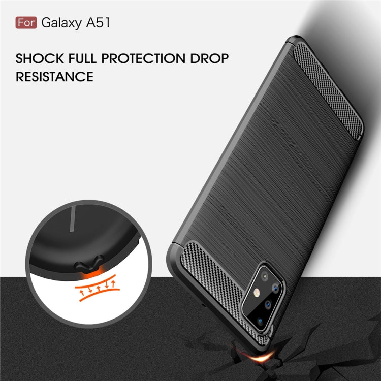 CARBON zadný obal pre Samsung Galaxy A51 - červený
