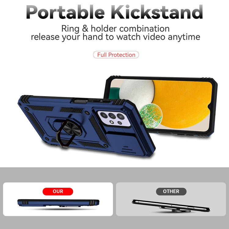 SLIDING Tvrdený kryt pre Samsung Galaxy A23 / A23 5G - modrý