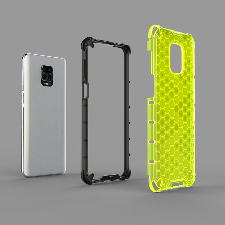 HONEYCOMB Tvrdený kryt pre Xiaomi Redmi Note 9S / Note 9 Pro - sivý
