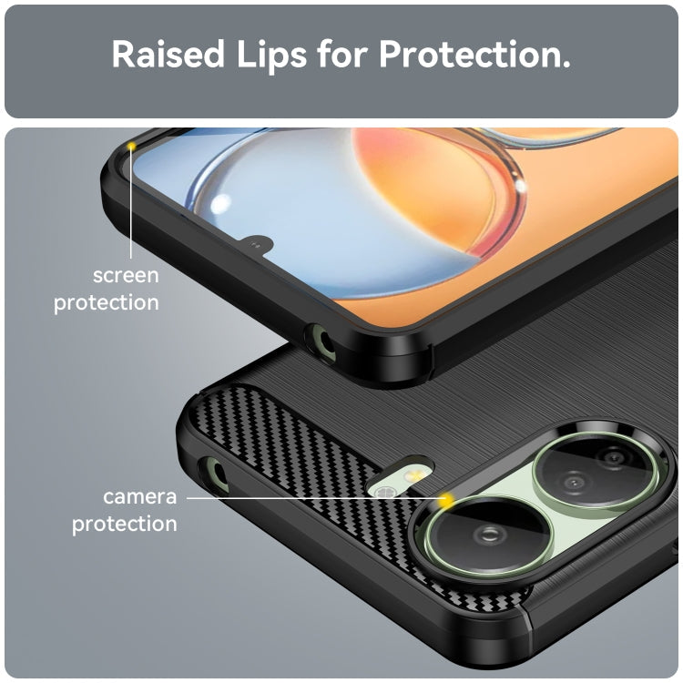 CARBON Zadný obal pre Xiaomi Poco C65 - čierny