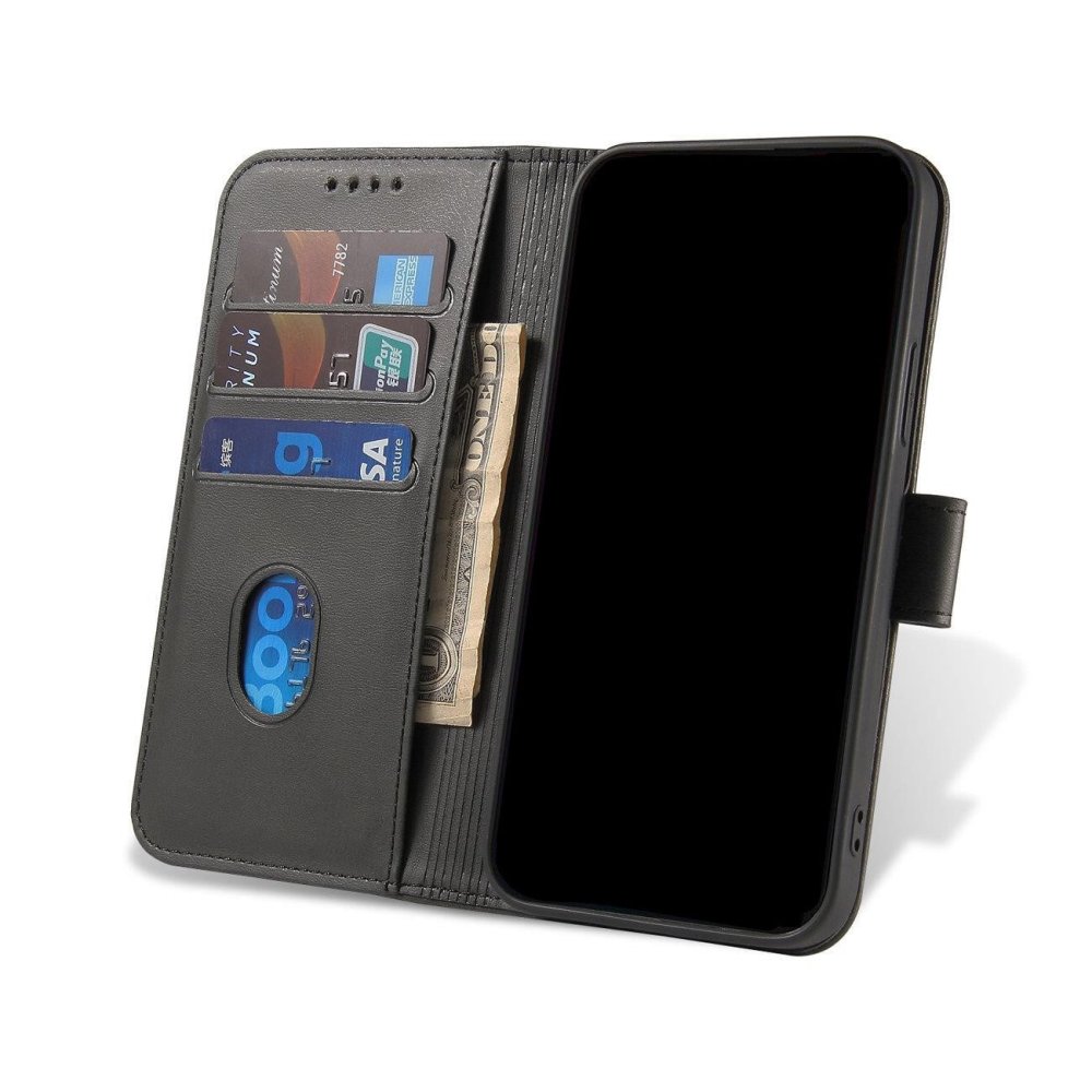 BUCKLE Peňaženkový kryt pre Xiaomi Redmi 12C - čierny