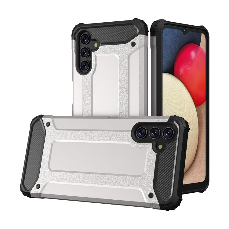 HYBRID ARMOR Tvrdený kryt na Samsung Galaxy A13 5G / A04s - sivý