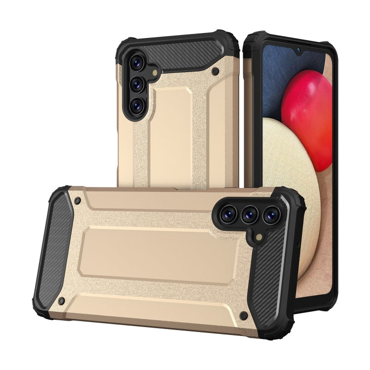 HYBRID ARMOR Tvrdený kryt na Samsung Galaxy A13 5G / A04s - zlatý