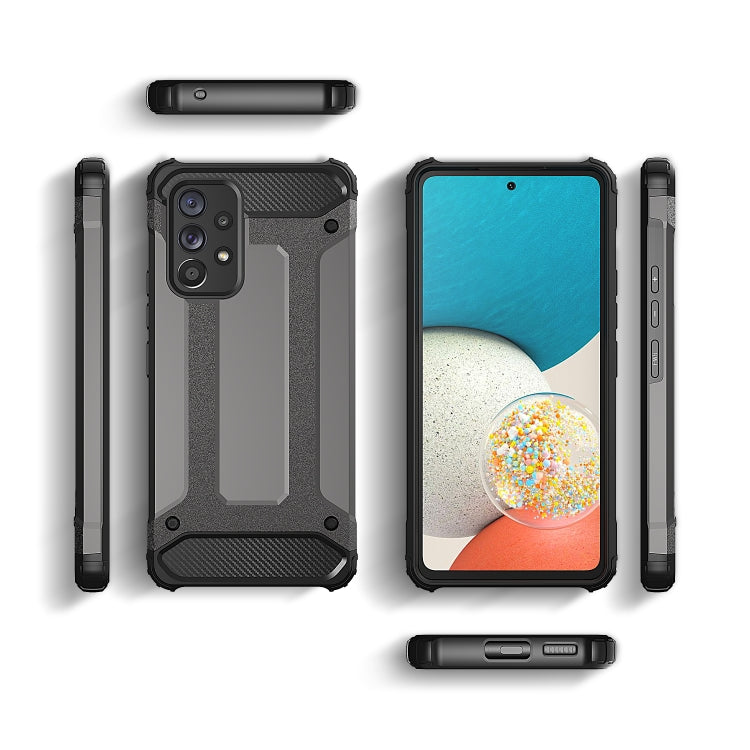 HYBRID ARMOR Tvrdený kryt na Samsung Galaxy A53 5G - sivý