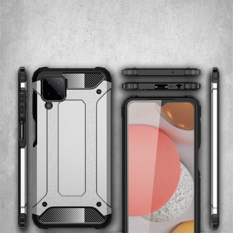 HYBRID ARMOR Tvrdený kryt na Samsung Galaxy A12 - červený