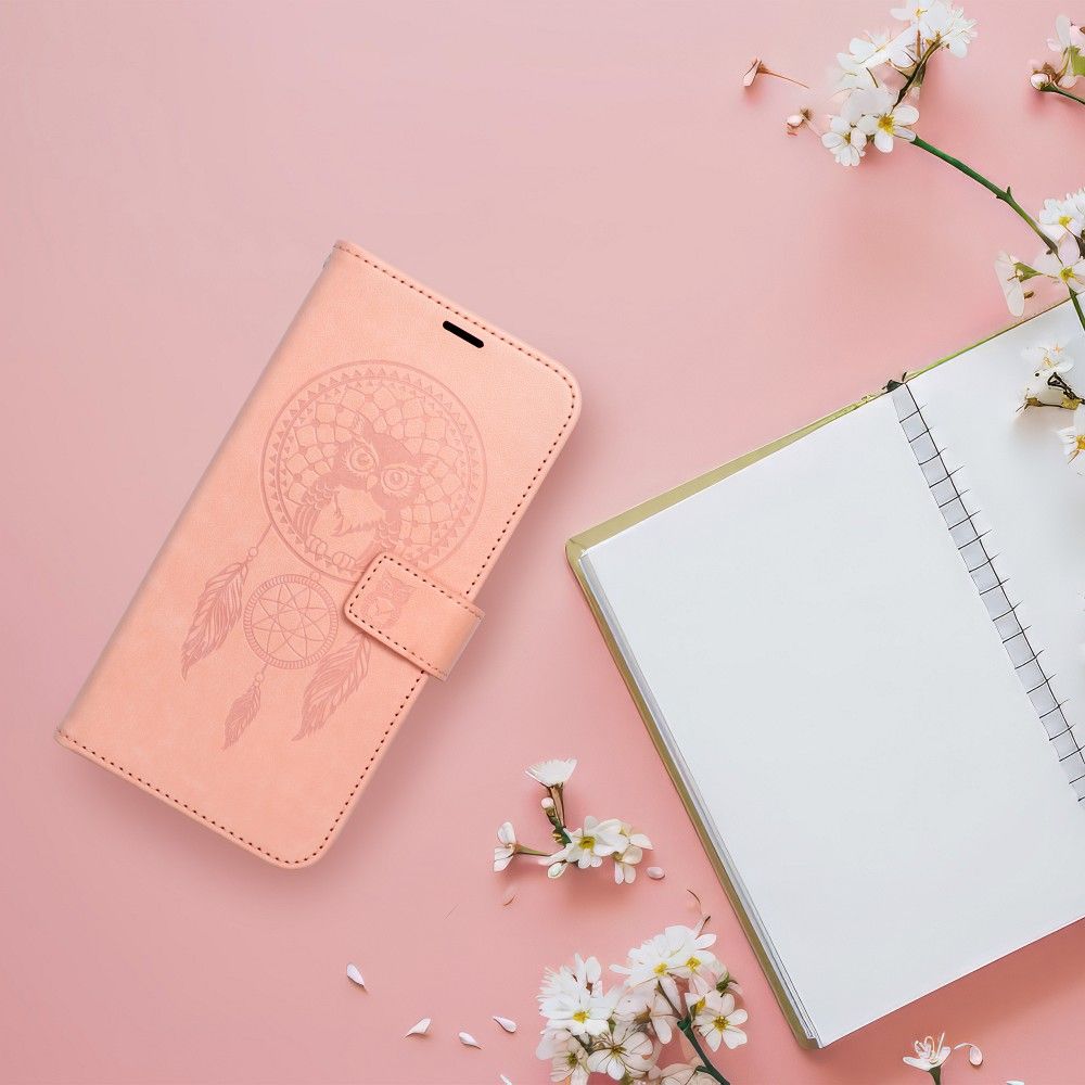 MEZZO Knižkové puzdro pre Samsung Galaxy A35 5G - Lapač snov (oranžové)