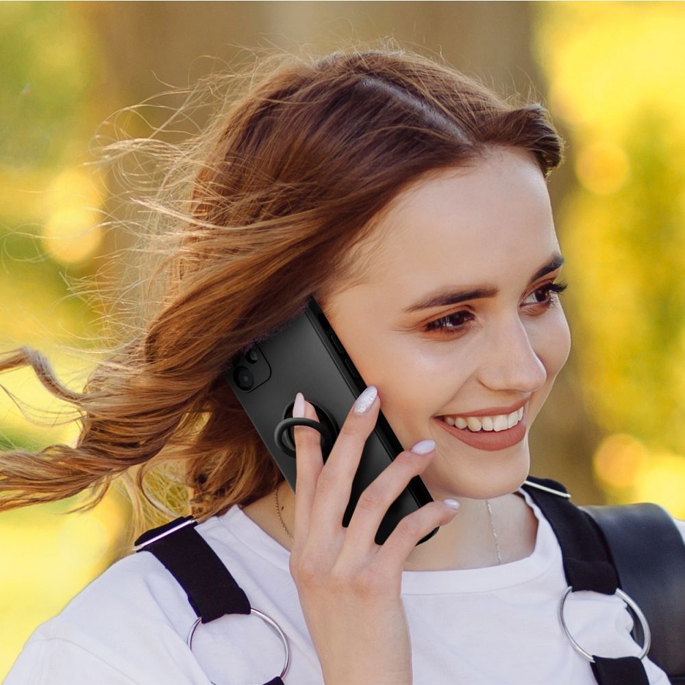 SILICONE RING Zadný kryt pre Samsung Galaxy A35 5G - čierny