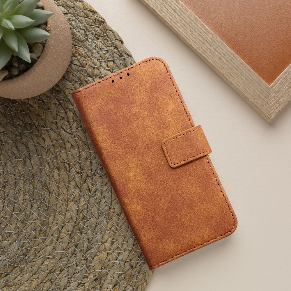 TENDER Knižkové puzdro pre Xiaomi Redmi Note 13 - hnedé