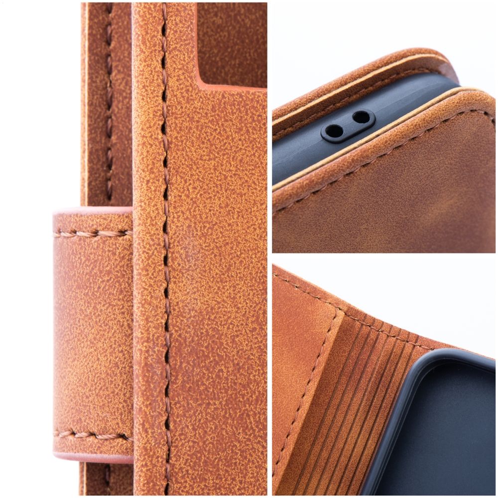 TENDER Knižkové puzdro pre Xiaomi Redmi Note 13 - hnedé