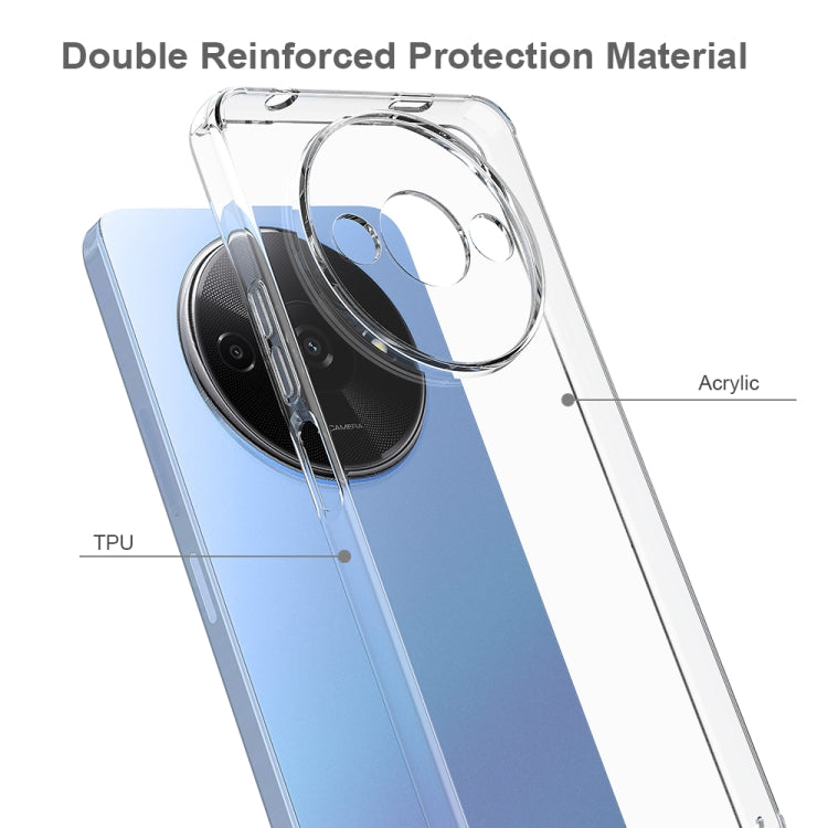 Transparentný 2mm Zadný kryt pre Xiaomi Redmi A3 - priesvitný
