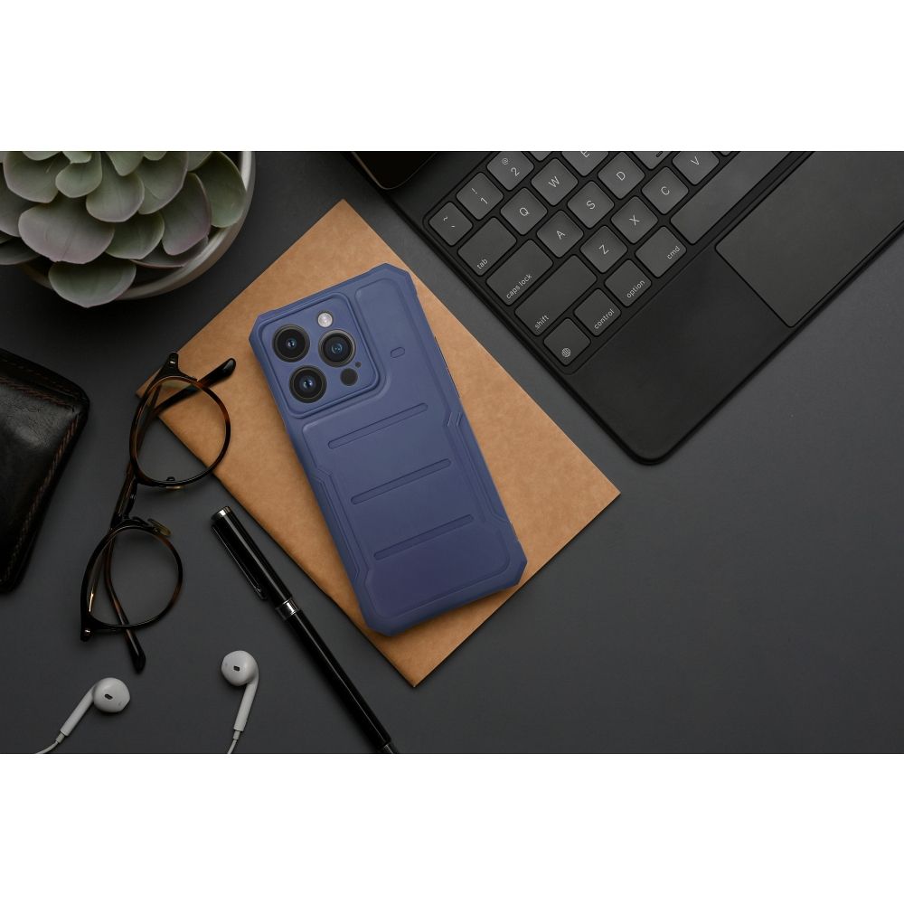 HEAVY DUTY Zadný kryt pre Apple iPhone 15 Plus - modrý